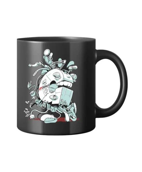 Kubek klasyczny czarny – na luzie