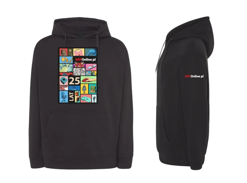 Bluza czarna – gry25 [S-XXL] z personalizowaną metką (Twoje imię / ksywka)
