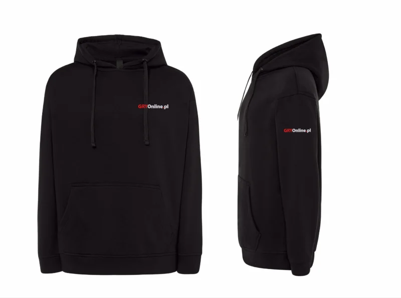 Bluza czarna – gry online serce [S-XXL] z personalizowaną metką (Twoje imię / ksywka)
