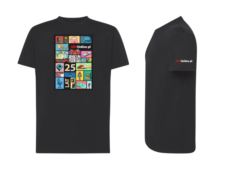 Koszulka czarna – gry25 [XS-XXL] z personalizowaną metką (Twoje imię / ksywka)
