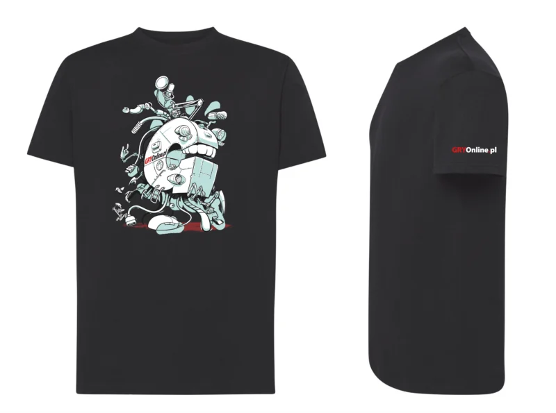 Koszulka czarna – na luzie [XS-XXL] z personalizowaną metką (Twoje imię / ksywka)