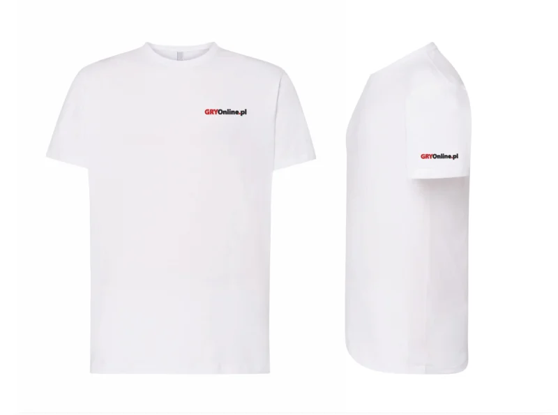 Koszulka biała – gry online serce [XS-XXL] z personalizowaną metką (Twoje imię / ksywka)