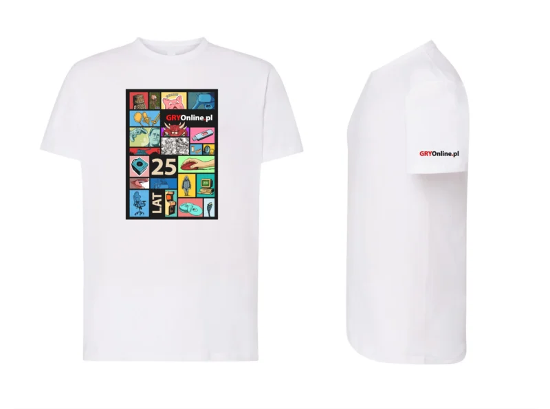 Koszulka biała – gry25 [XS-XXL] z personalizowaną metką (Twoje imię / ksywka)